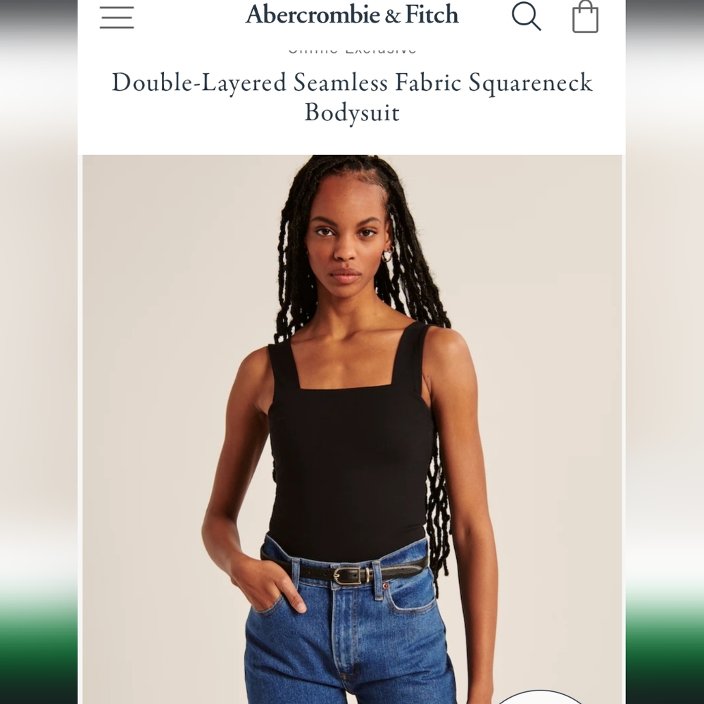 Abercrombie & Fitch Double-Layered Seamless Fabric Squareneck Bodysuit